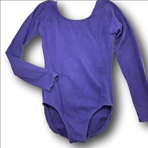 Girls EUROTARD Purple Long Sleeve Dance Leotard One Size